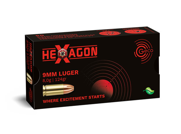 GECO 9mm Luger 124 gr HEXAGON