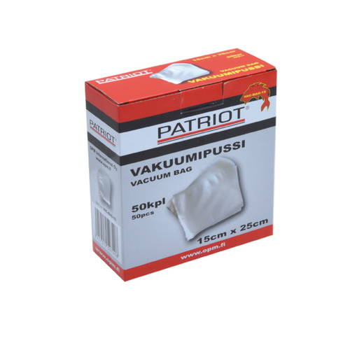 Patriot vakuumpose 15 cm x 25 cm. 50 poser/pakke