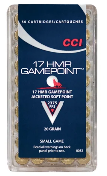 CCI 17HMR  GAME POINT  20 GR. SP.