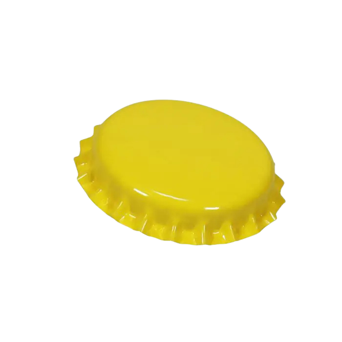 Flaskekapsler Gul 26mm 100 stk