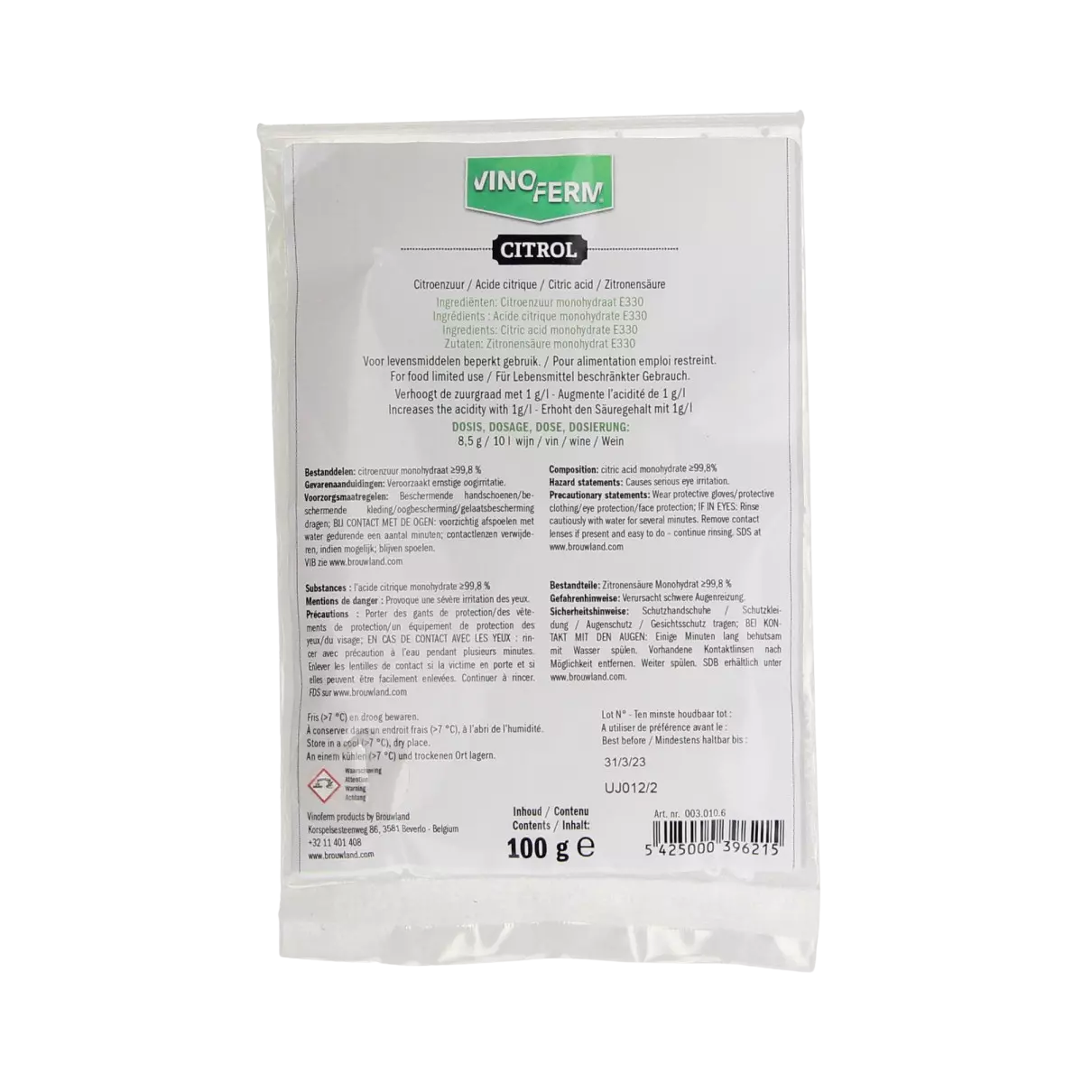 Citric Acid 100ml Citrol