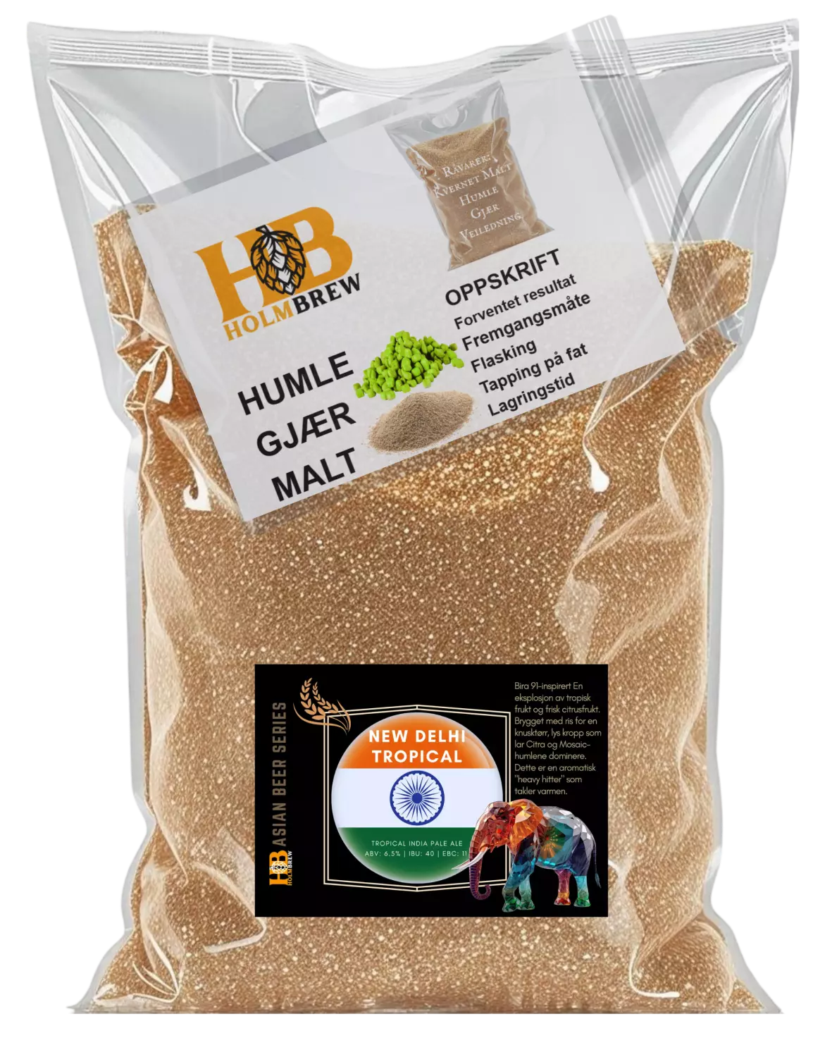 New Delhi Tropical Asian Rice IPA sett 25L