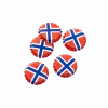 Norges Flagg Flaskekapsler, 26mm ca 100stk