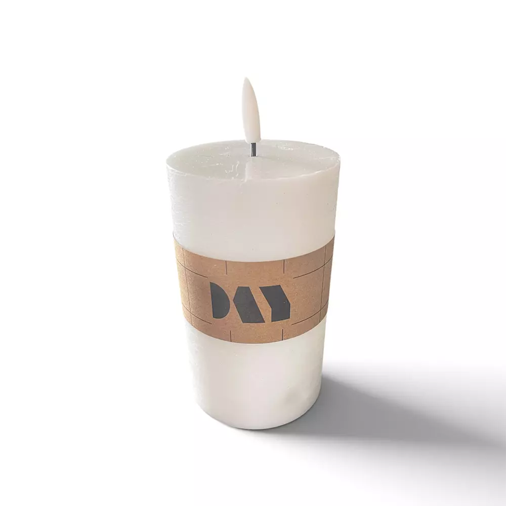 Kubbelys Day Led 3D flamme ø:7,5 cm h:12,5 cm