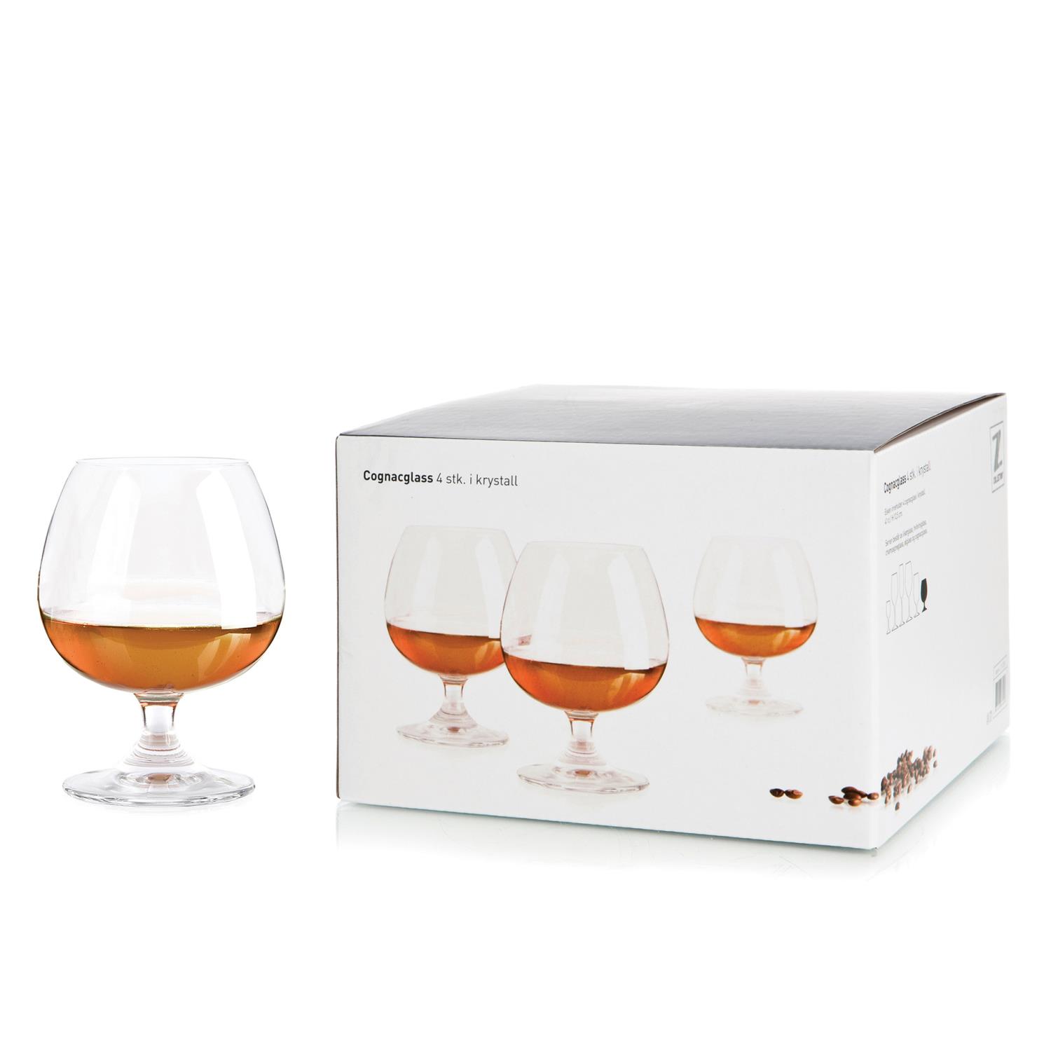 Cognacglass 4 stk krystall 41 cl