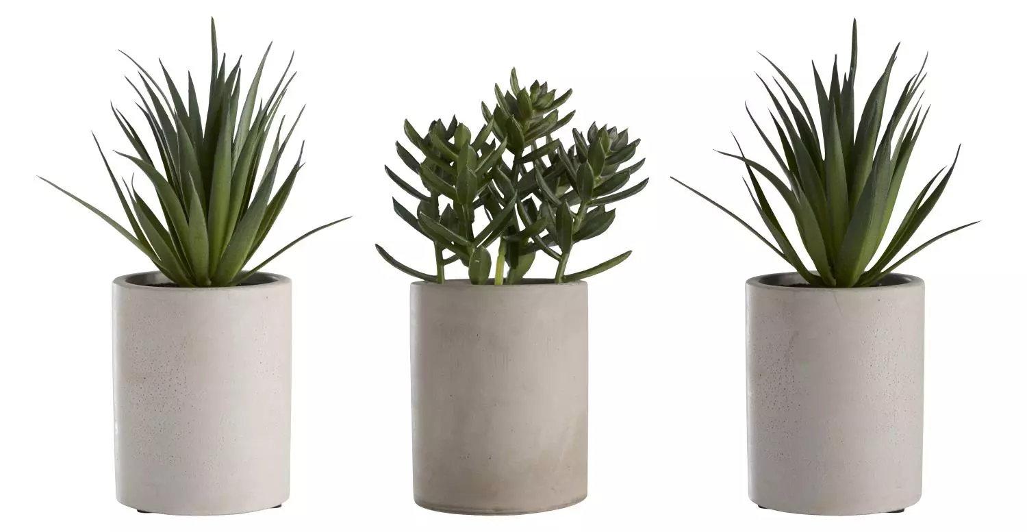 Kunstig plante 7,5x7,5x18 cm ass.