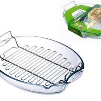 Ildfast form Pyrex med rist 3,4 liter
