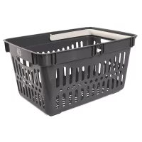 Handlekurv NP med hank grå/hvit 27 liter
