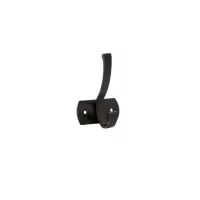 Knaggrekke Holmen Rino sort 1 knagg 8x7x12 cm metall