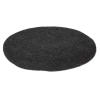 Sitteunderlag Holmen Dakota sort ø:35 cm ull/polyester