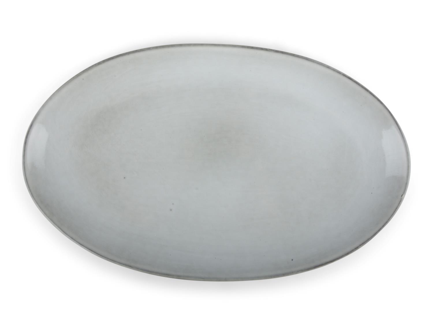 Serveringsfat Hedda lysgrå oval 30,5x18 cm