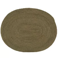 Spisebrikke Holmen  Jesper dus grønn 45x35 cm oval jute