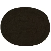 Spisebrikke Holmen Jesper sort 45x35 cm oval jute