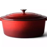 Støpejernsgryte Senso Kitchen oval 5,8 liter rød