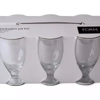 Drikkeglass på fot klar 25 cl 6 stk