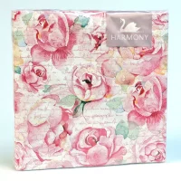 Serviett 20 stk 33x33 cm vintage peony