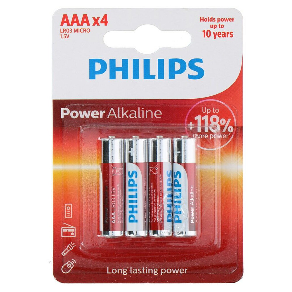 Batteri Philips 4 stk LR03/AAA