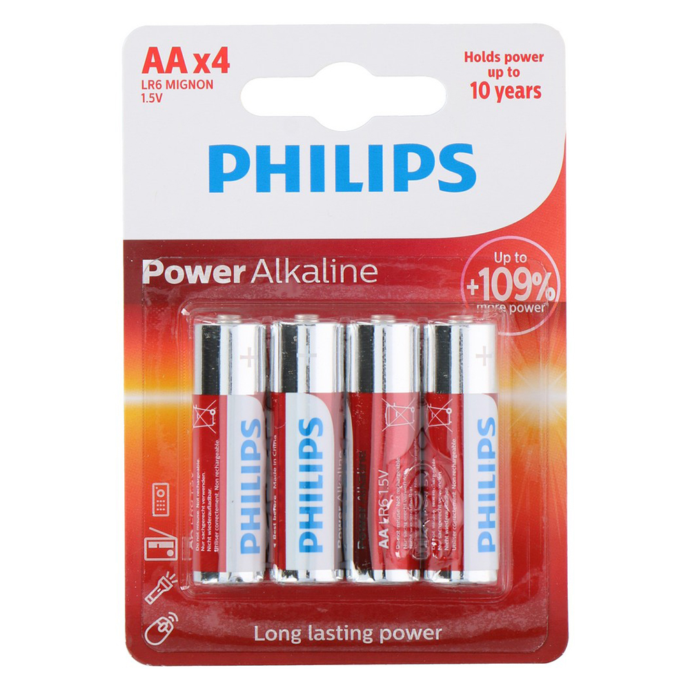 Batteri Philips 4 stk LR6/AA
