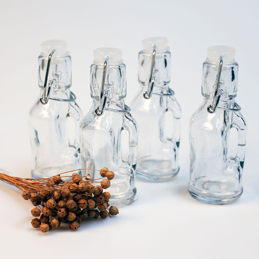 Glassflaske Nba med patenkork 13 cm