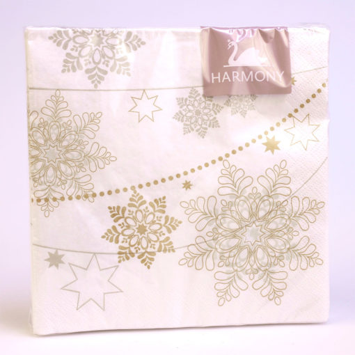 Serviett 20 stk 33x33 cm xmas stars