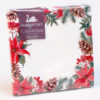 Serviett 20 stk 33x33 cm poinsettia frame