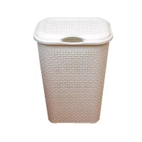 Skittentøykurv P1 rattan hvit 50 liter
