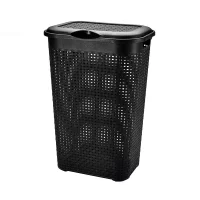 Skittentøykurv P1 rattan sort 50 liter