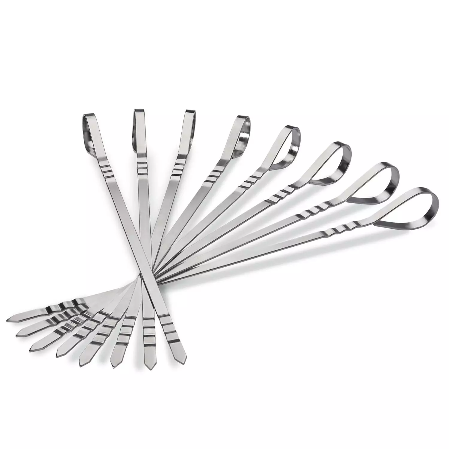 Grillspyd Napoleon 8 stk stål flat