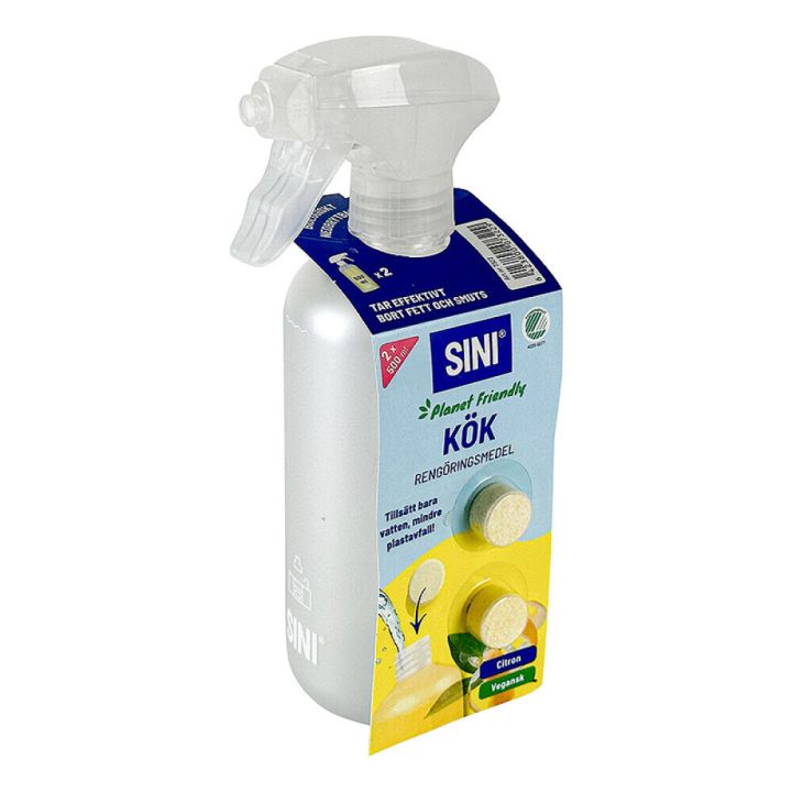 Startpakke Sini kjøkkenspray med 2 tablett