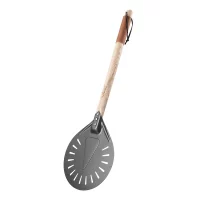 Pizzavender Sabor Napo 23 cm aluminium gun metal/tre/skinn