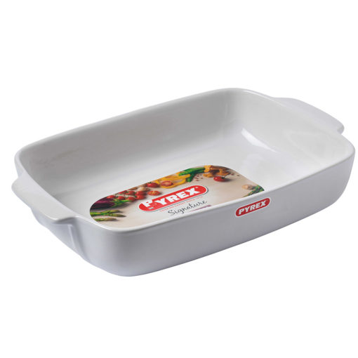 Ildfast Form Pyrex Signatur 4,7 liter hvit 35x25 cm