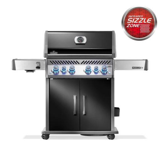 Gassgrill NapoleonRogue Pro S 525, Sizzle Zone, Bakbrenner, 4 brennere, sort