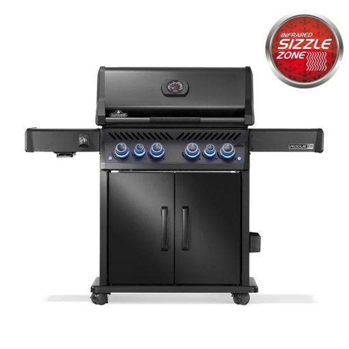 Gassgrill Napoleon Rogue Pro S 525, Sizzle Zone, Bakbrenner, 4 brennere, matt svart