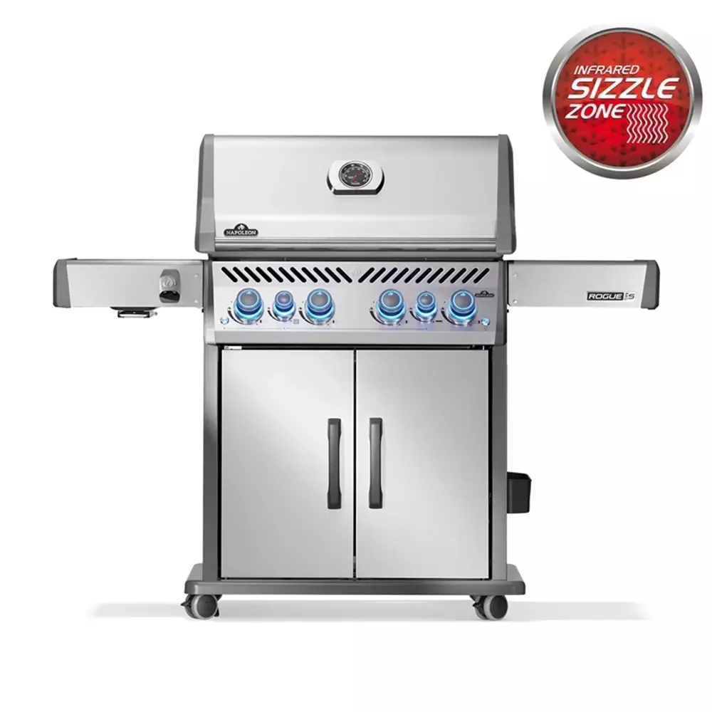 Gassgrill Napoleon Rogue Pro S 525, Sizzle Zone, Bakbrenner, 4 brennere, rustfri