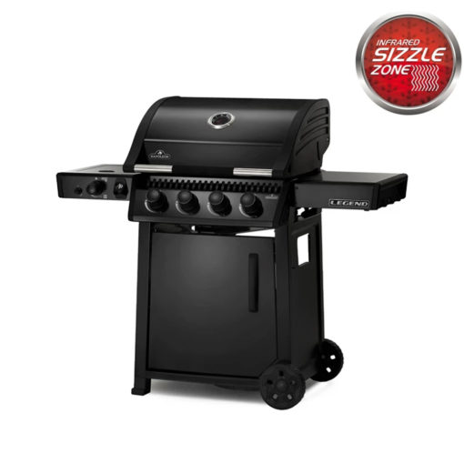 Gassgrill Napoleon Legend  425, 4 brennere, Sizzle Zone, dør, grå