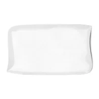 Tallerken Salto 33x21cm hvit porselen