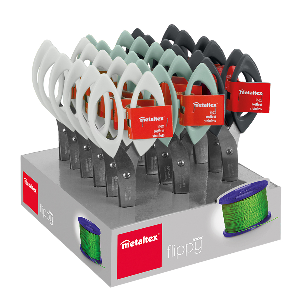 Saks Metaltex3 ass farger 21 cm