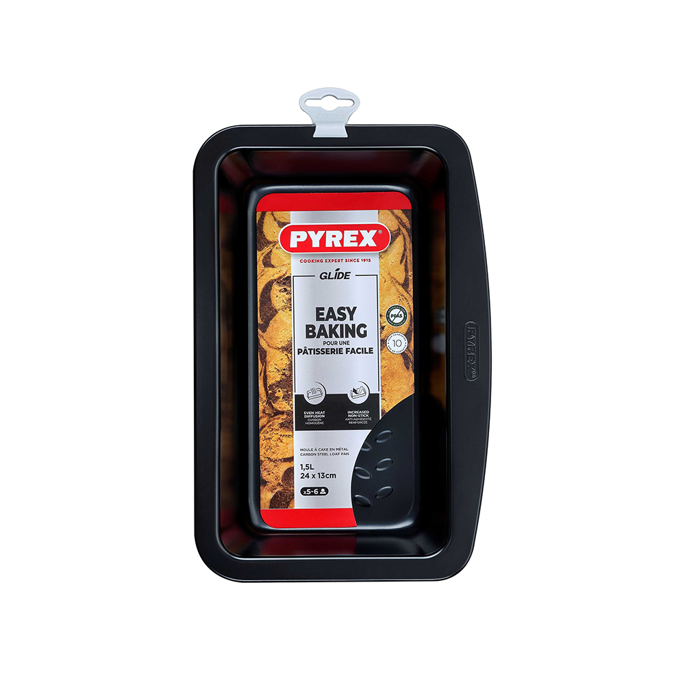 Brødform Pyrex Glide 1,5 liter 24x13 cm karbonstål/non-stick