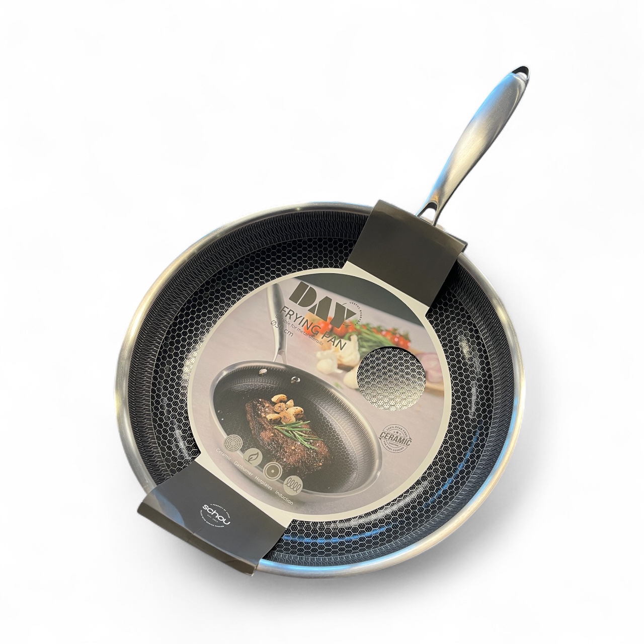 Stekepanne Day 30 cm stål, aluminium, keramisk belegg