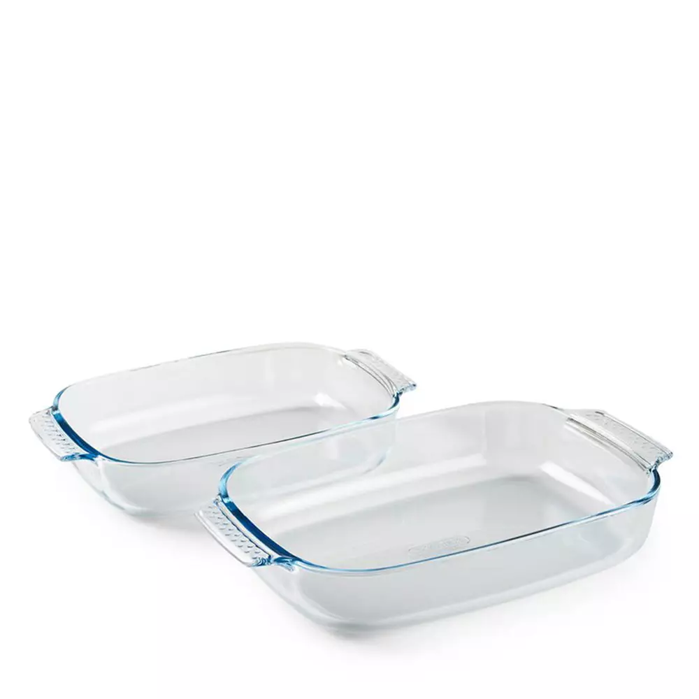 Ildfast form Pyrex sett a 2 1,8 og 2,7 liter Borosilikatglass