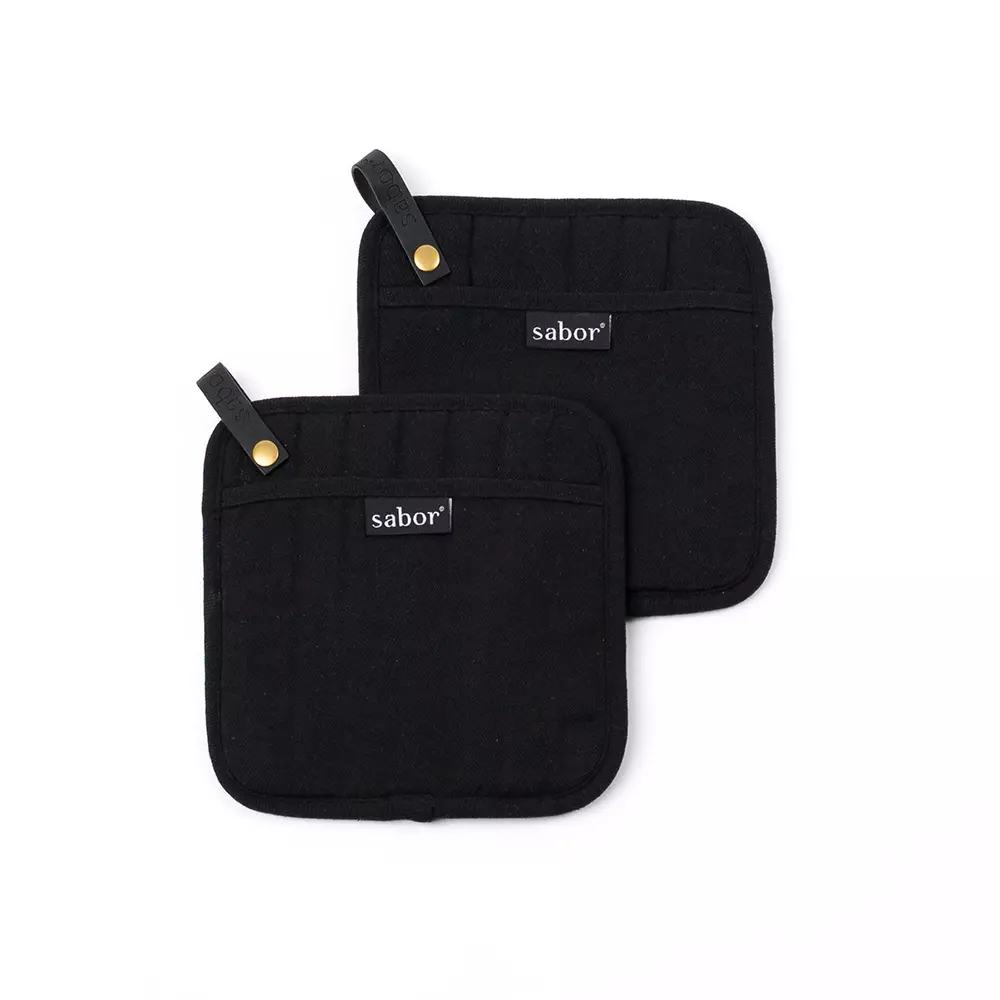 Gryteklut Sabor Home sett a 2 svart fiskebensmønster