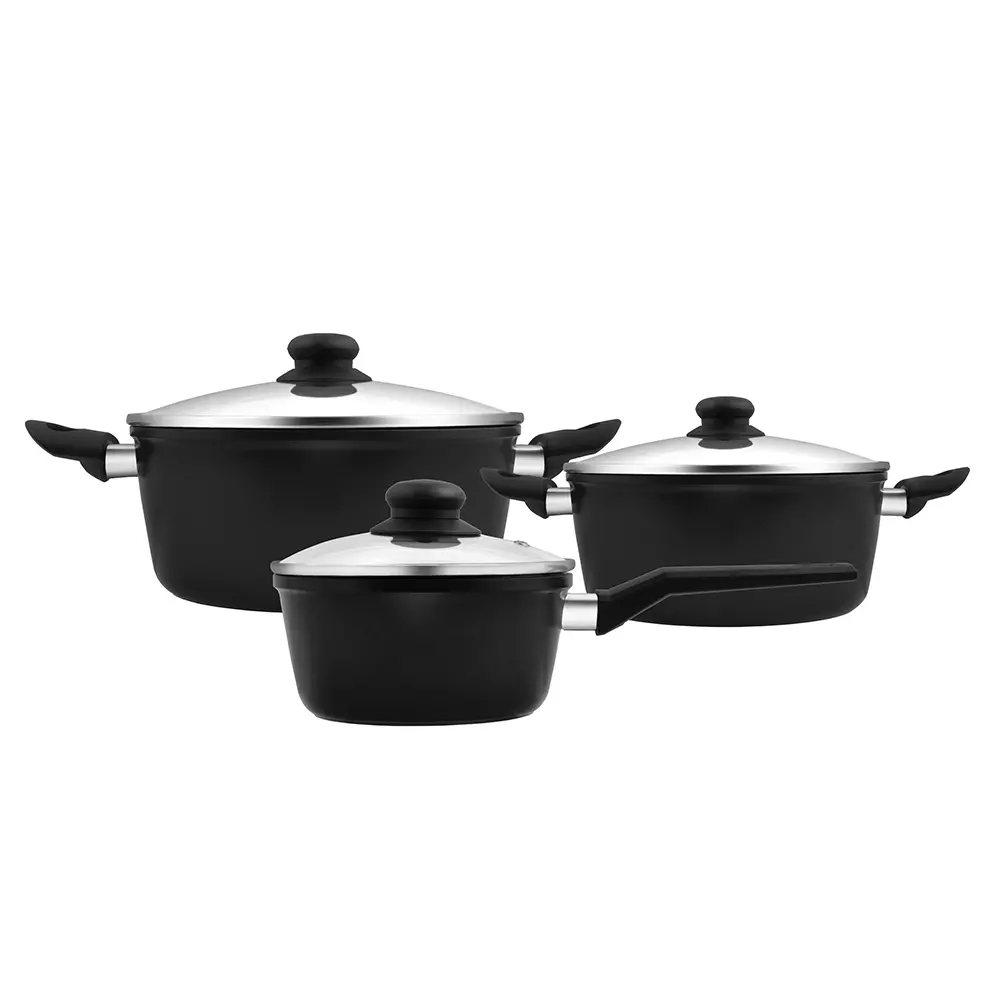 Kjelesett Day 3 deler aluminium sort