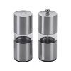 Salt- og peppersett Metaltex Spice Line kvern og strø i stål 13 cm
