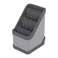 Bestikkholder Metaltex Keep-tex med justerbar dreneringsplate sort/grå 12x21 cm