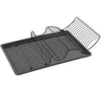 Oppvaskstativ Metaltex Wing-tex Lava sort 50x31x11 cm