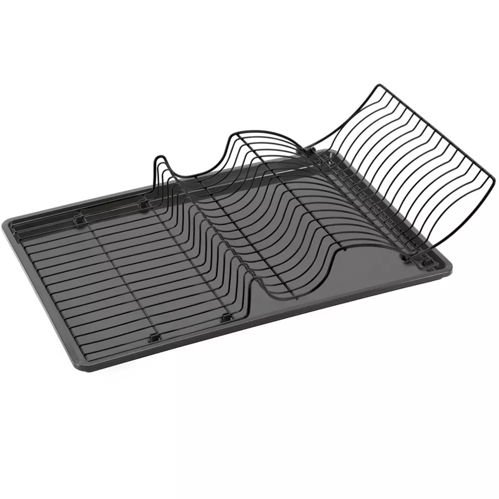 Oppvaskstativ Metaltex Wing-tex Lava sort 50x31x11 cm