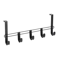 Knagg Metaltex Hook-Line Lava over dør 5 sort 38 cm