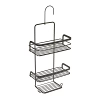 Dusjhylle Metaltex Origin Lava 3 med opphengskrok sort 47 cm
