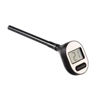 Termometer Modern House baYk for flytende svart/børstet