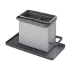 Kjøkkenorganisator Metaltex Tidytex med drenering sort 24x13x14 cm